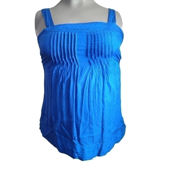 XXL - Thyme Maternity | Sleeveless Swiss Dot Pleat Blouse - Picture 7 of 7